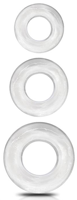 Lot de 3 Anneaux péniens souples BEAST Transparents