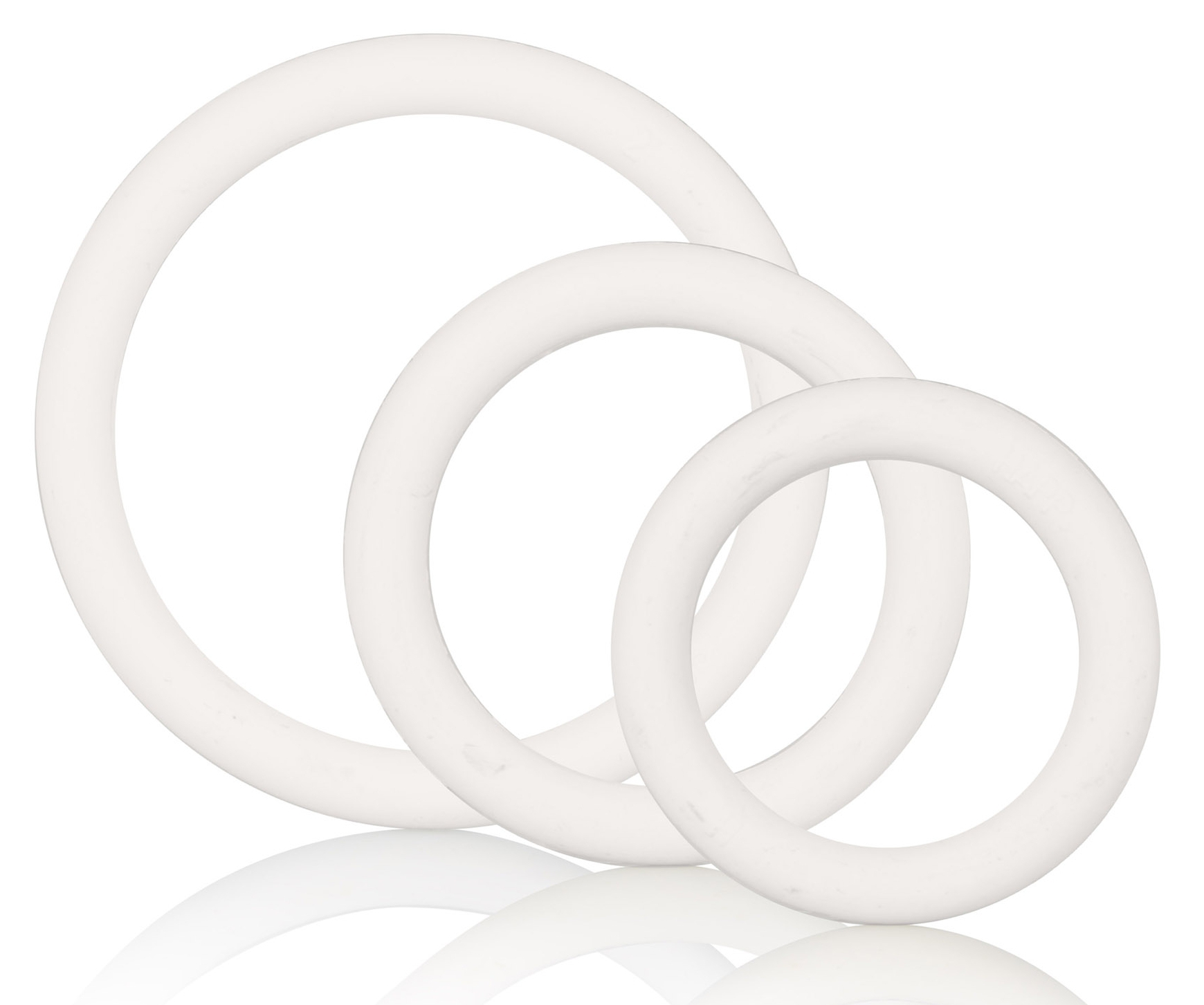 Lot de 3 anneaux péniens souples Blancs