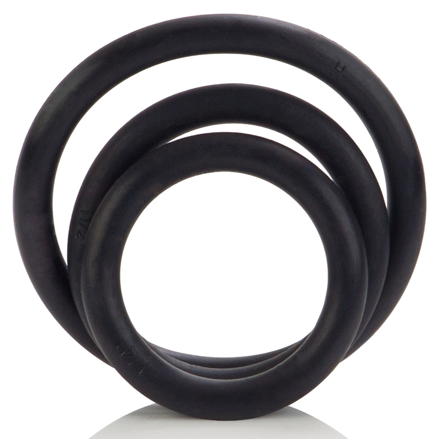 Lot de 3 Anneaux péniens souples RUBBER RINGS Noir