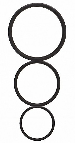 Lot de 3 Anneaux silicone FLAT COCKS