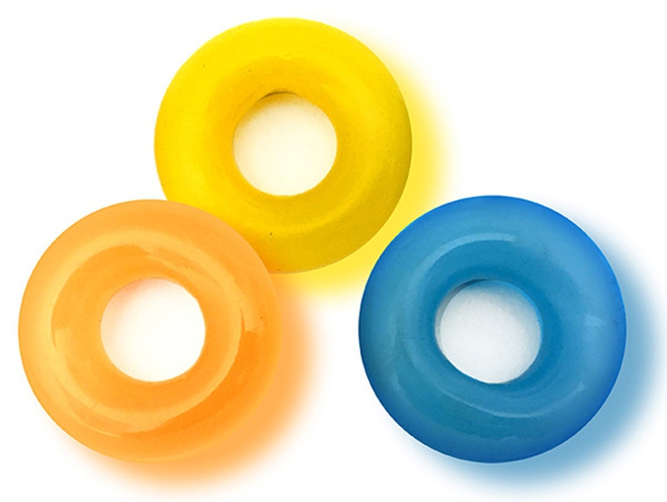 Lot de 3 Cockrings colorés D-RING GLOW