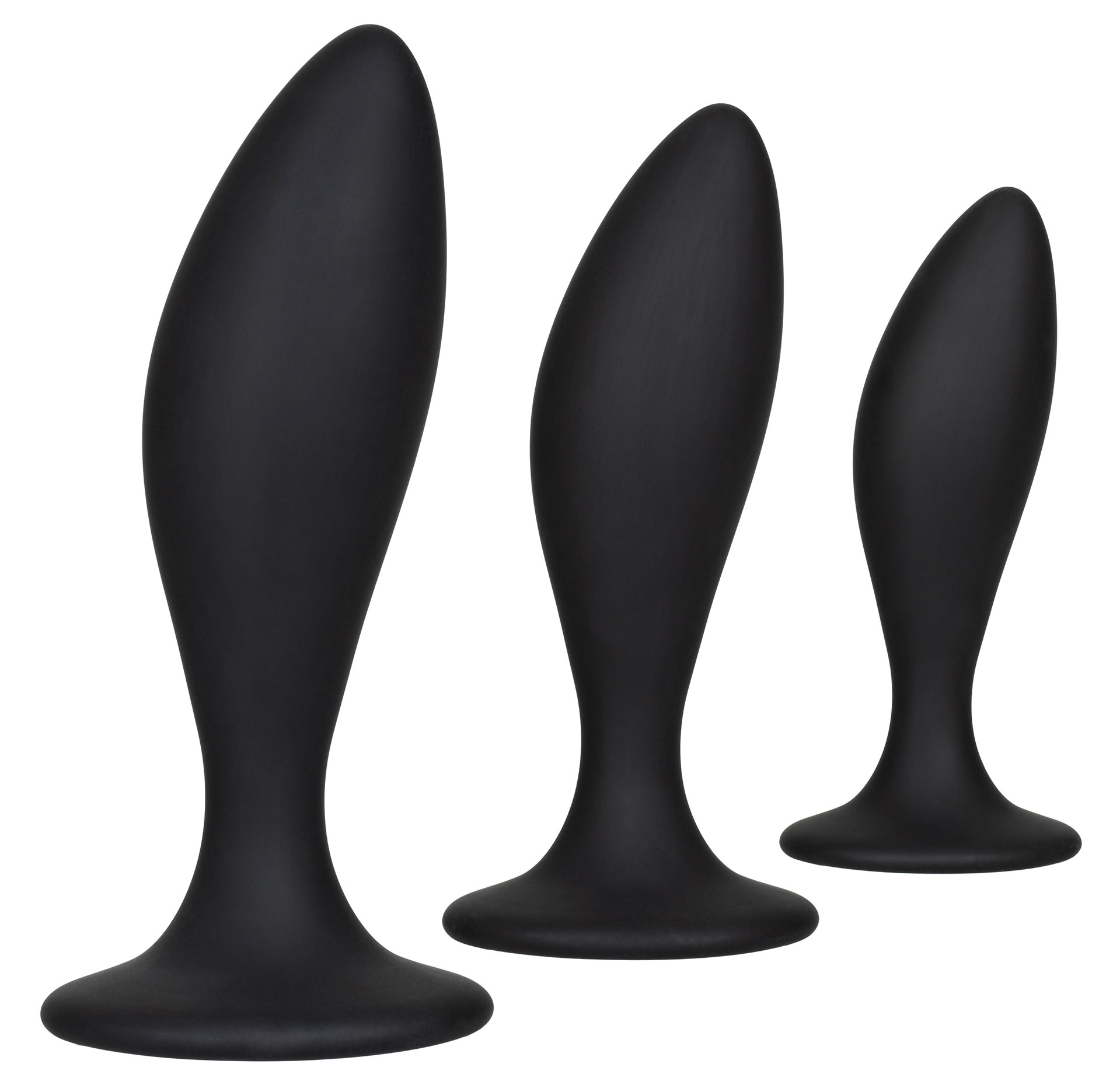 Lot de 3 plugs en silicone CURVE KIT Noirs