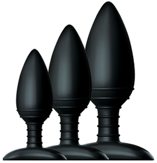 Lot de 3 plugs Silicone TRIO Nexus Noirs