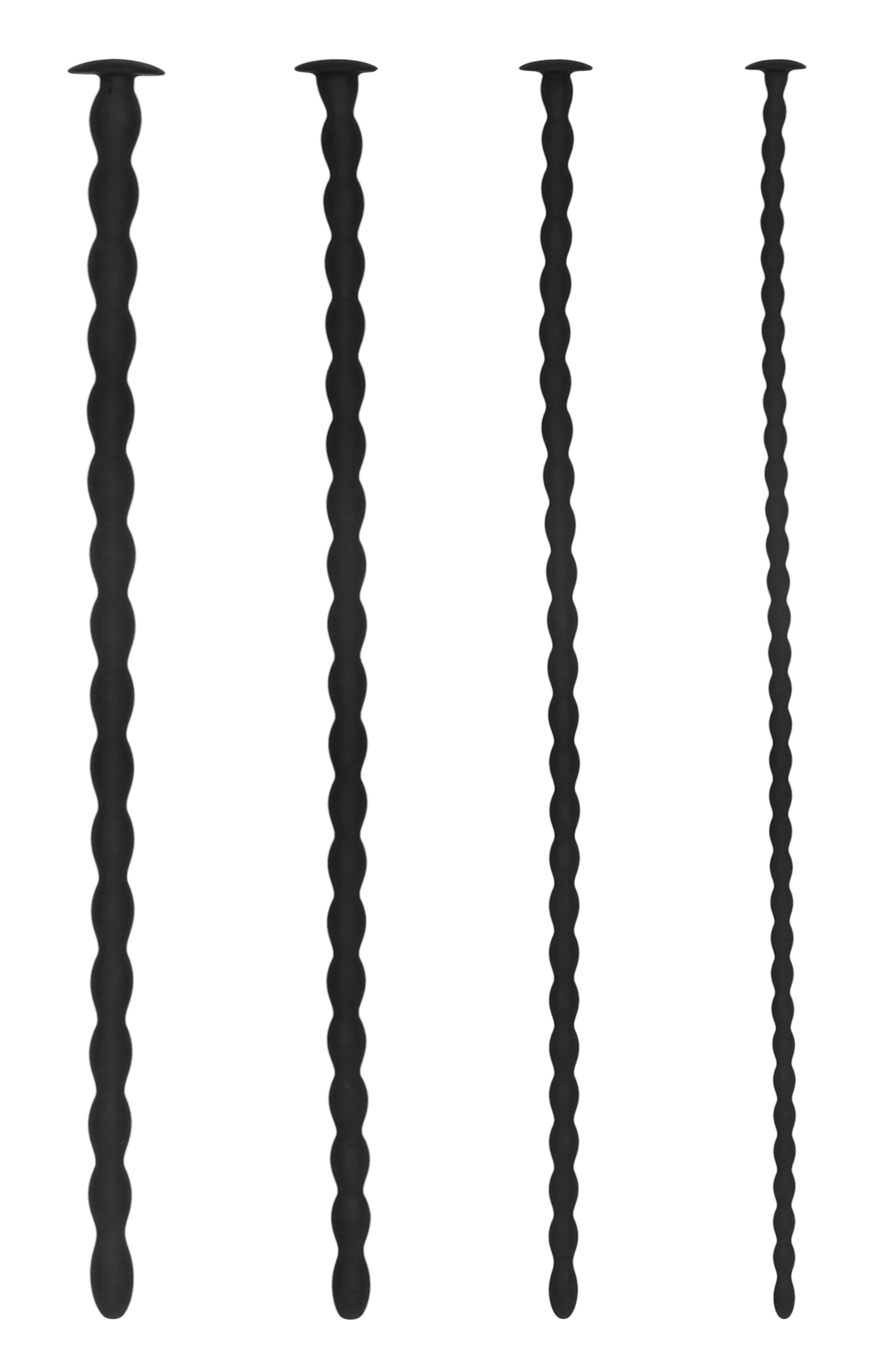 Lot de 4 Tiges d'urètre SPIRAL SCREW 30 cm - Diamètres de 7 à 10mm