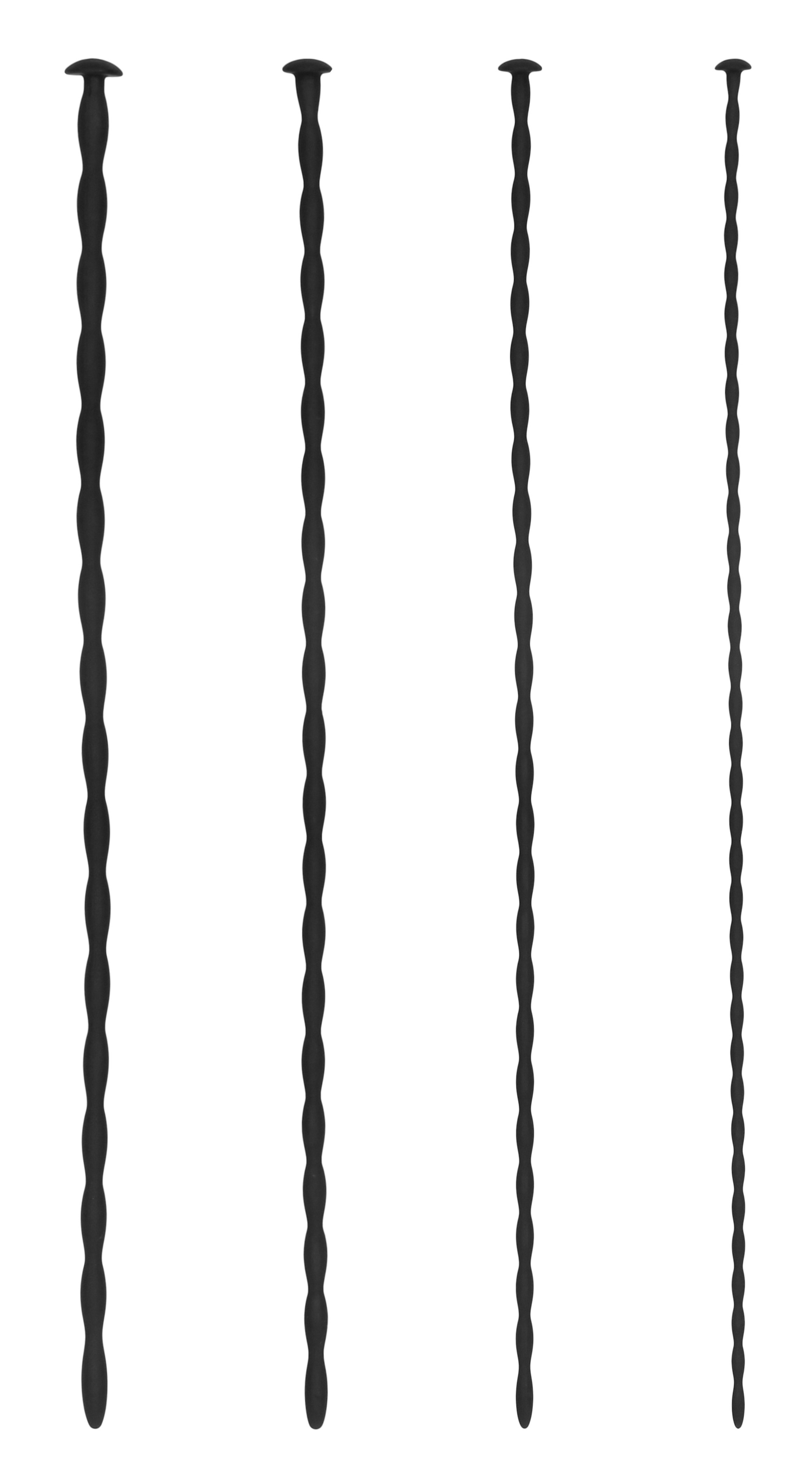 Lot de 4 Tiges pour urètre SPIRAL SCREW 30cm - Diamètres de 3 à 6mm