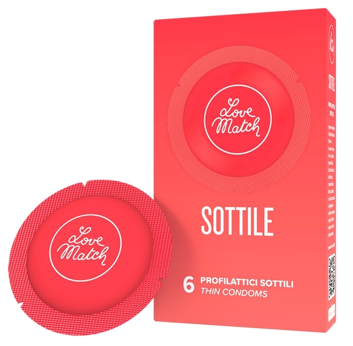 Love Match Préservatifs fins SOTTILE 53mm x6