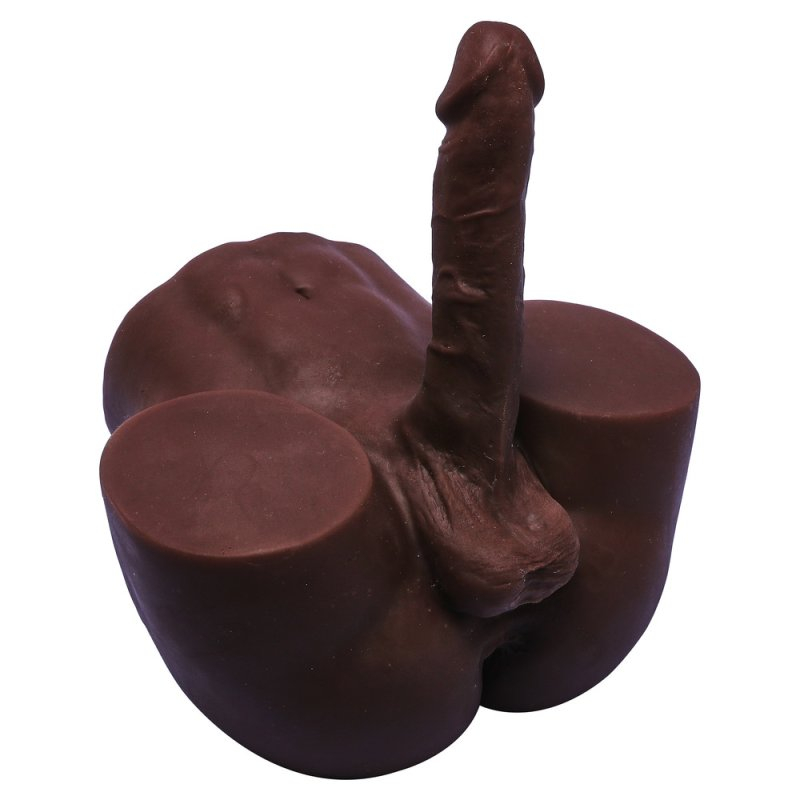 Masturbateur Fessier avec Pénis Articulé CUTE ASS 17 x 4cm Marron