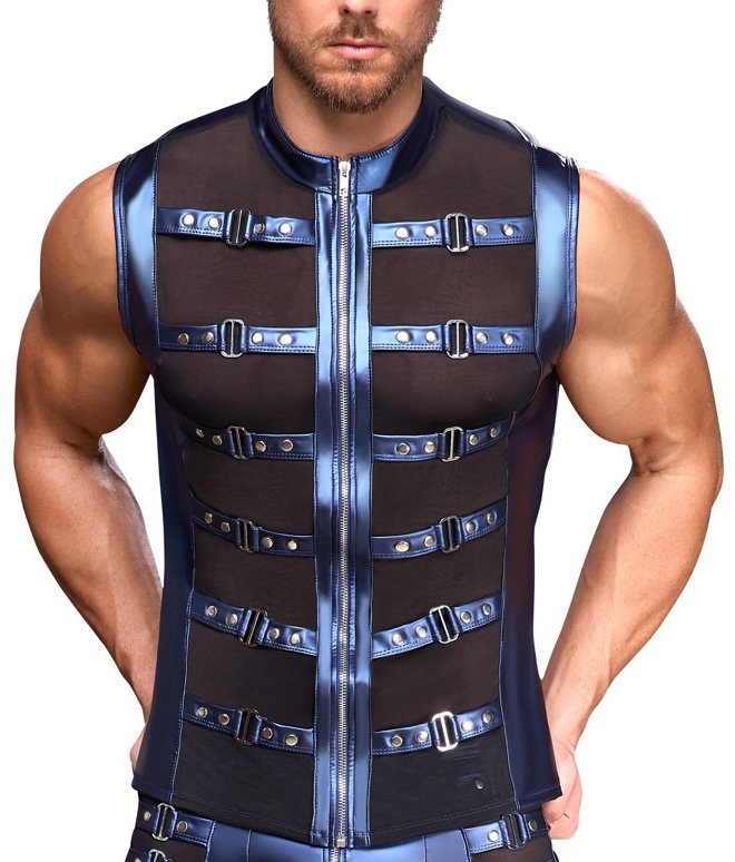 NEK Veste avec zip TOP ECLINO Bleu métallisé