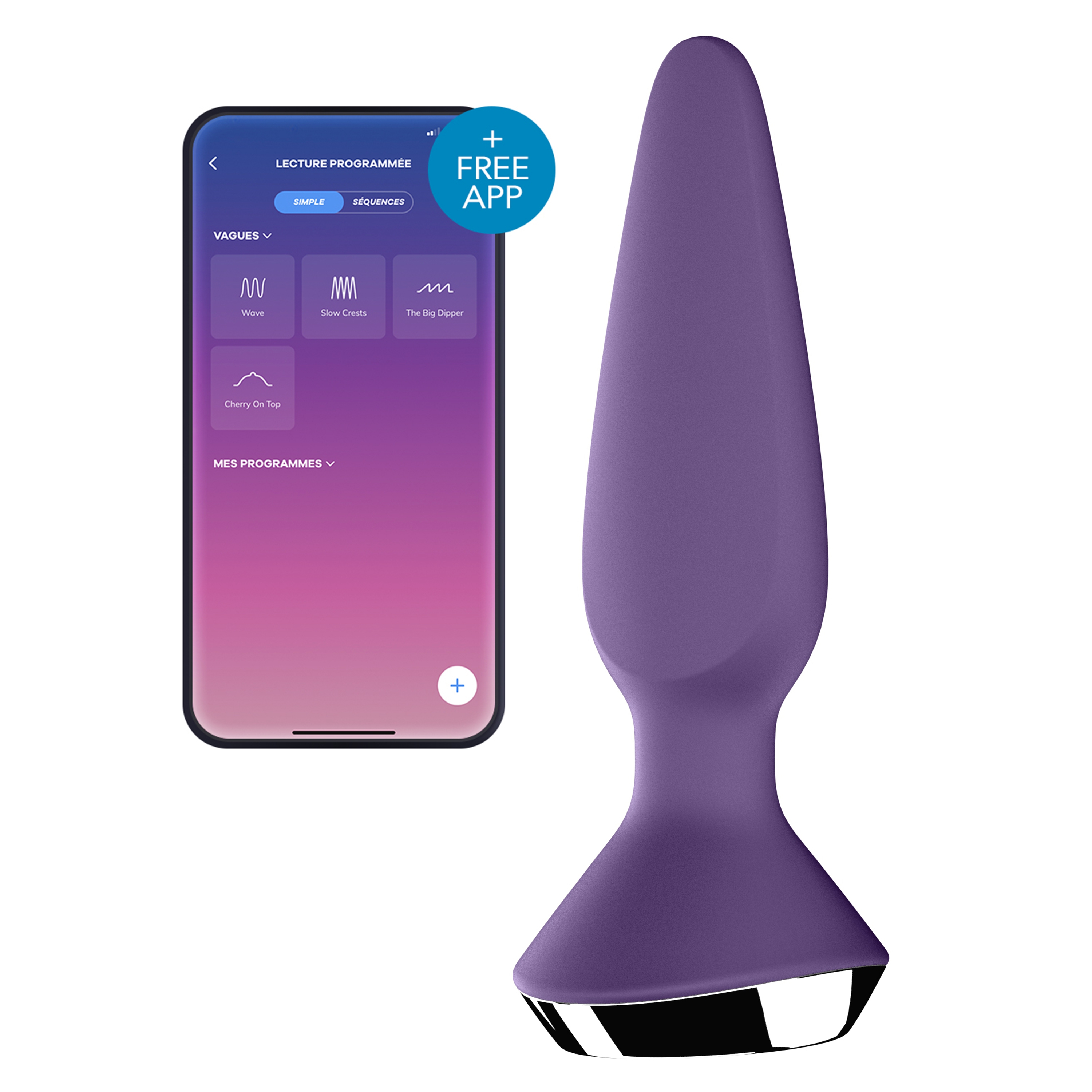 Plug Anal Vibrant connecté ILICIOUS 1 Satisfyer 10 x 3cm Violet