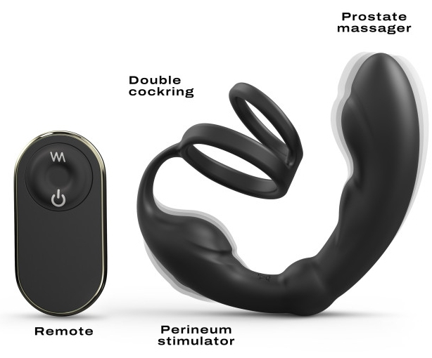 Plug vibrant + Anneau pénien P-RING Dorcel 9 x 3.7cm