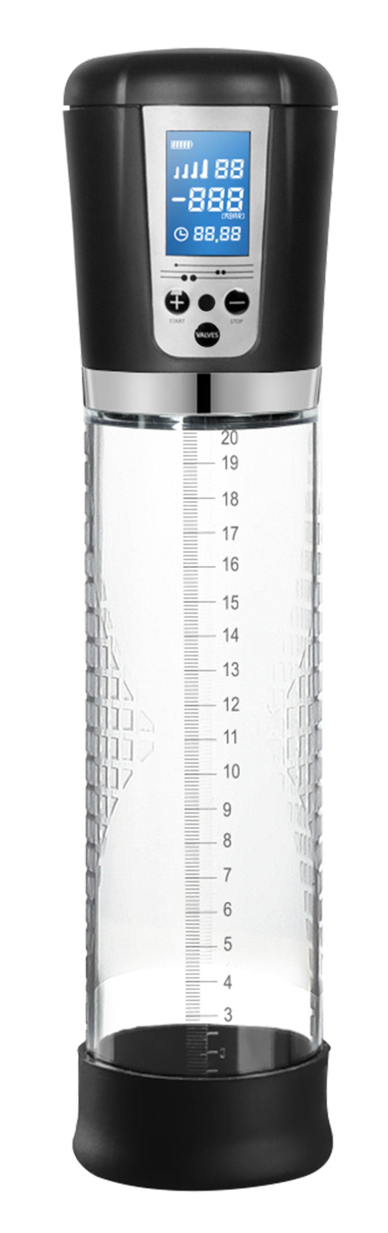 Pompe à pénis automatique PUMPED LCD 20 x 6cm