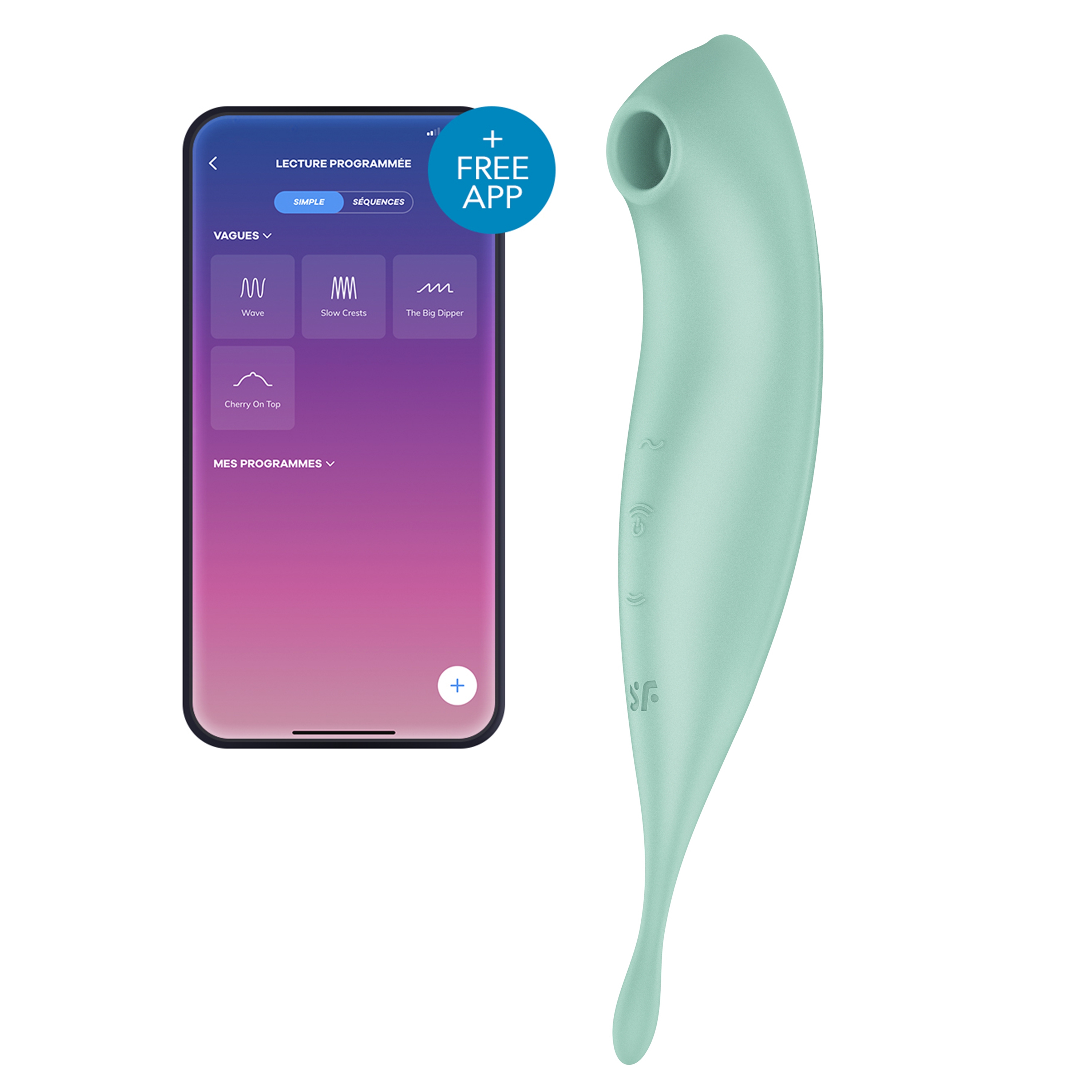 Stimulateur à clitoris connecté TWIRLING PRO Satisfyer Vert