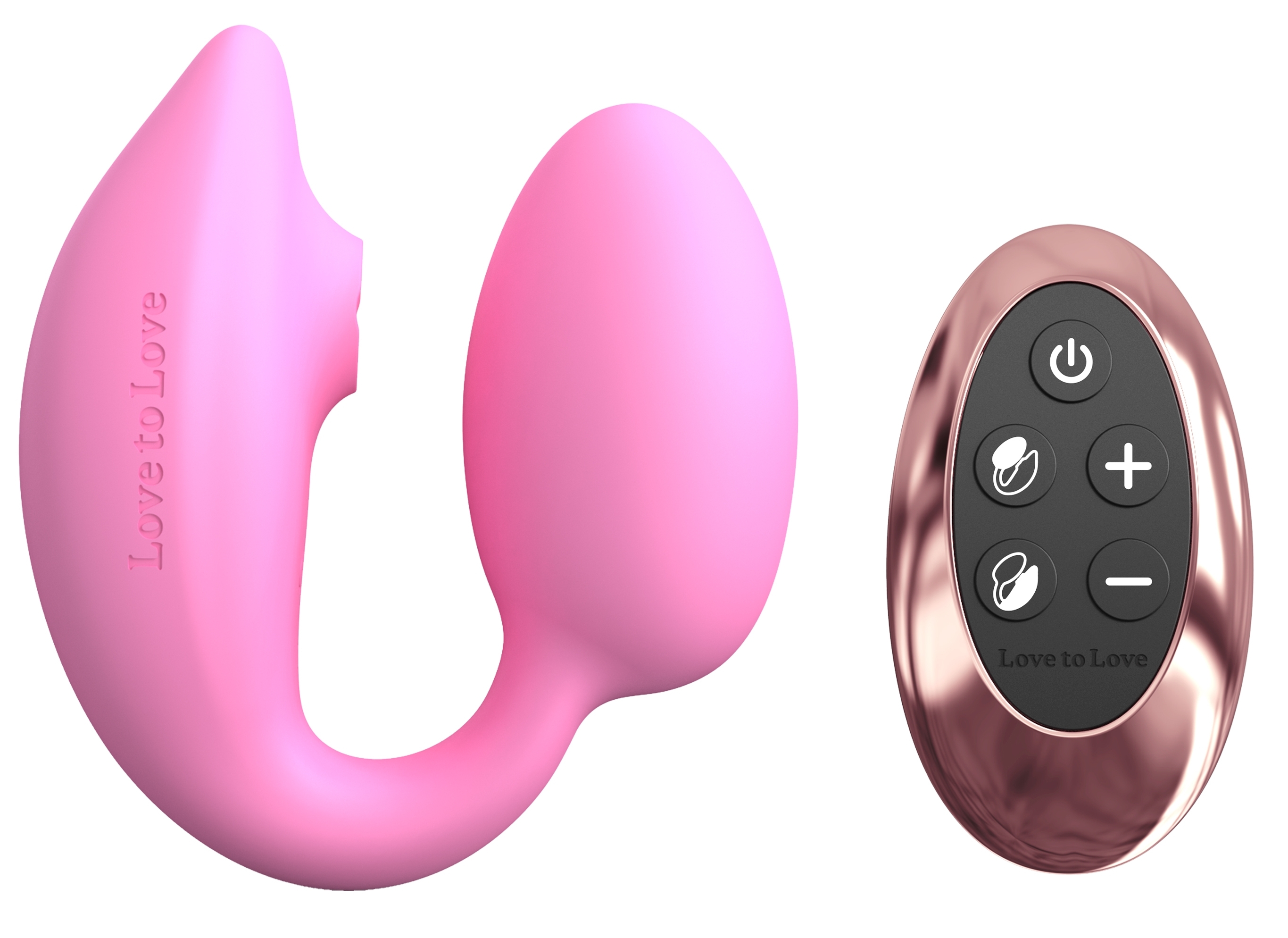 Stimulateur Clitoris et Point G WONDERLOVER Love to Love Rose
