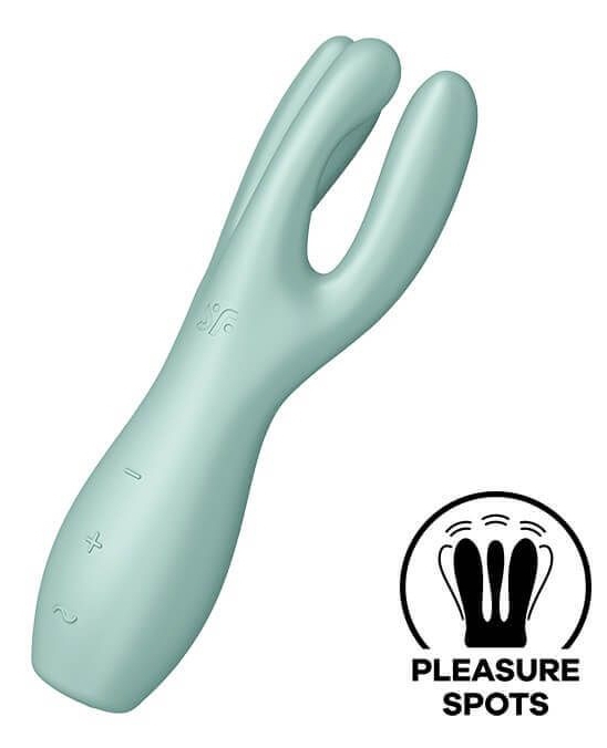 Stimulateur de clitoris THREESOME Satisfyer 14cm Vert