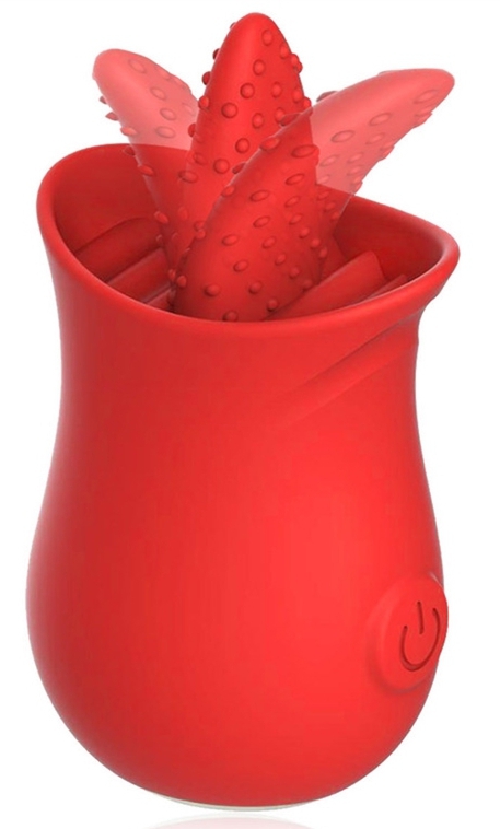 Stimulateur de clitoris TONGUE FLOWER Rouge
