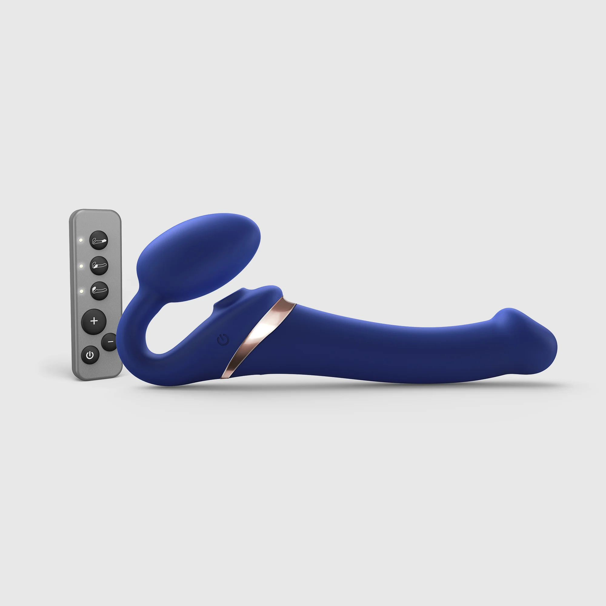 Strap-on Multi Orgasm Télécommandé 3 moteurs Bleu