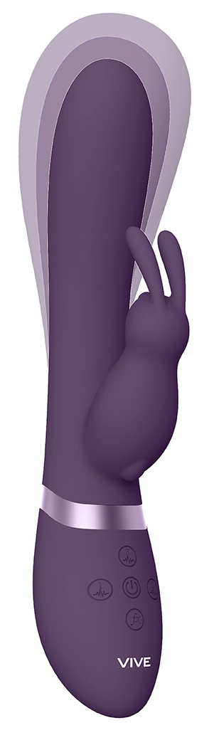 Vibro Rabbit gonflable TAKA 22 x 6cm Violet