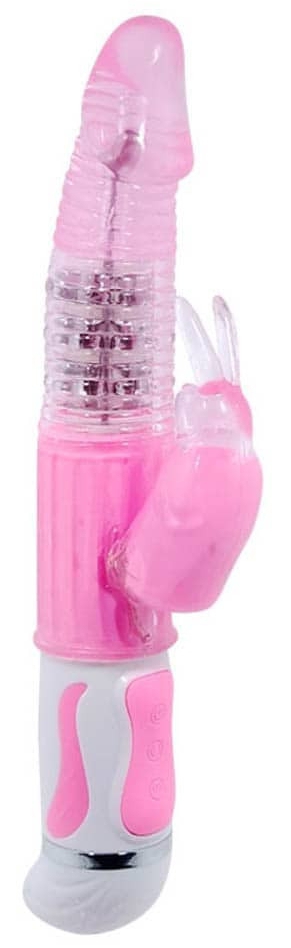 Vibro rabbit Rotatif FASCINATION 28cm Rose