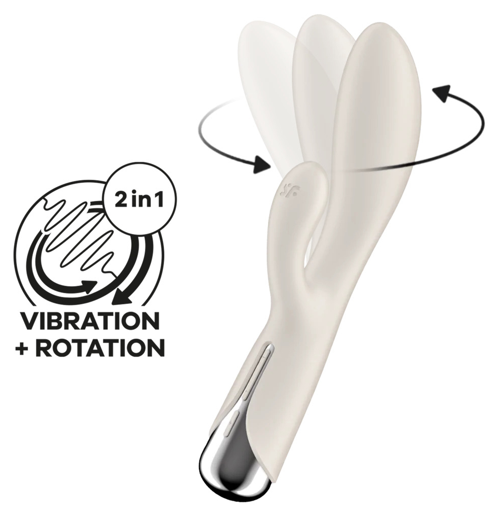 Vibro Rabbit SPINNING RABBIT 1 11 x 3.5cm Beige