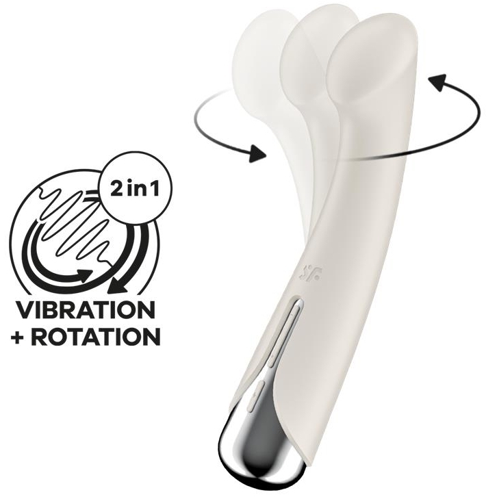 Vibromasseur Point G SPINNING G-SPOT 1 - 11 x 3.5cm Crème
