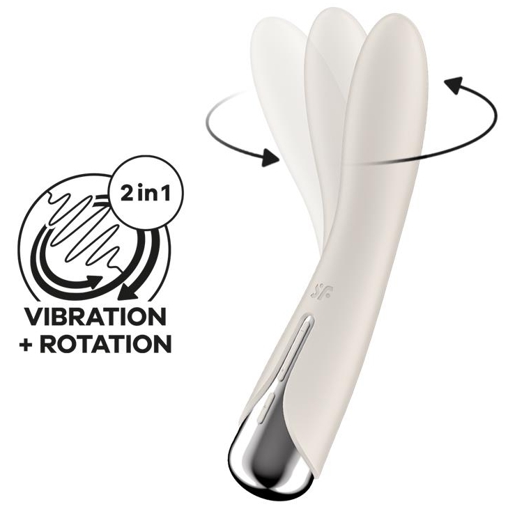Vibromasseur Point G SPINNING VIBE 1 - 11 x 3cm Crème