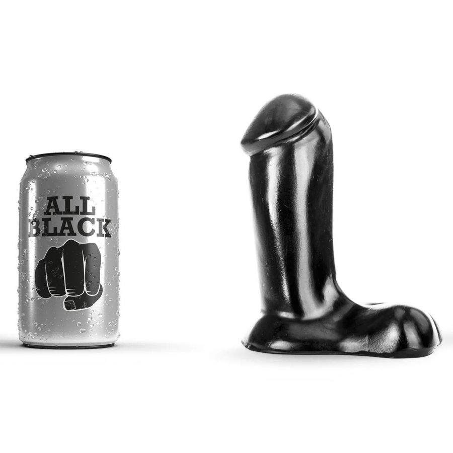 All Black - Gode Réaliste 14 Cm