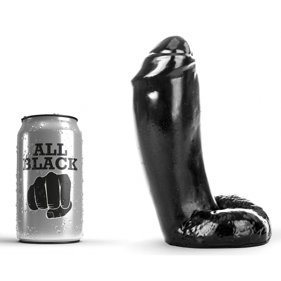 All Black - Gode Réaliste 18 Cm