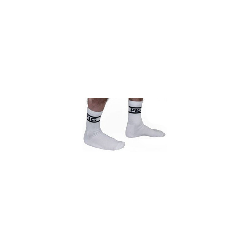 Chaussettes blanches PIG x 2 Paires