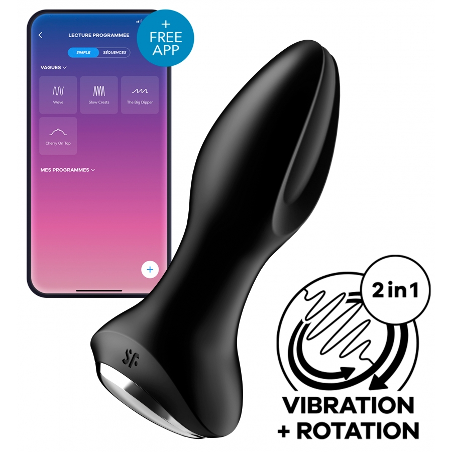 Satisfyer - Application De Plug Vibrant Rotator Plug 2 Noir