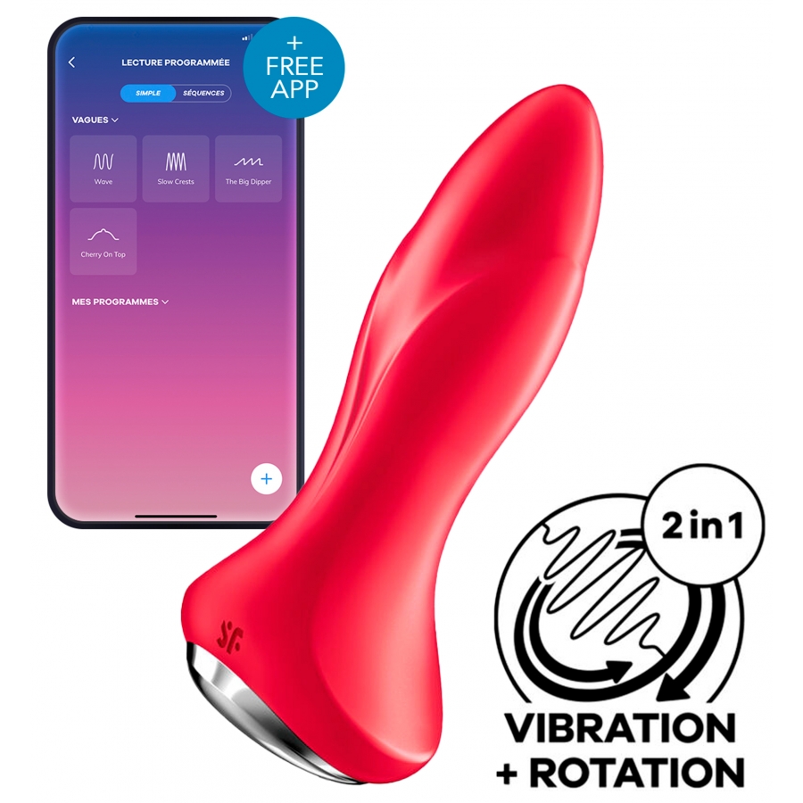 Satisfyer - Rotator Plug 1 Application Vibrante Rouge