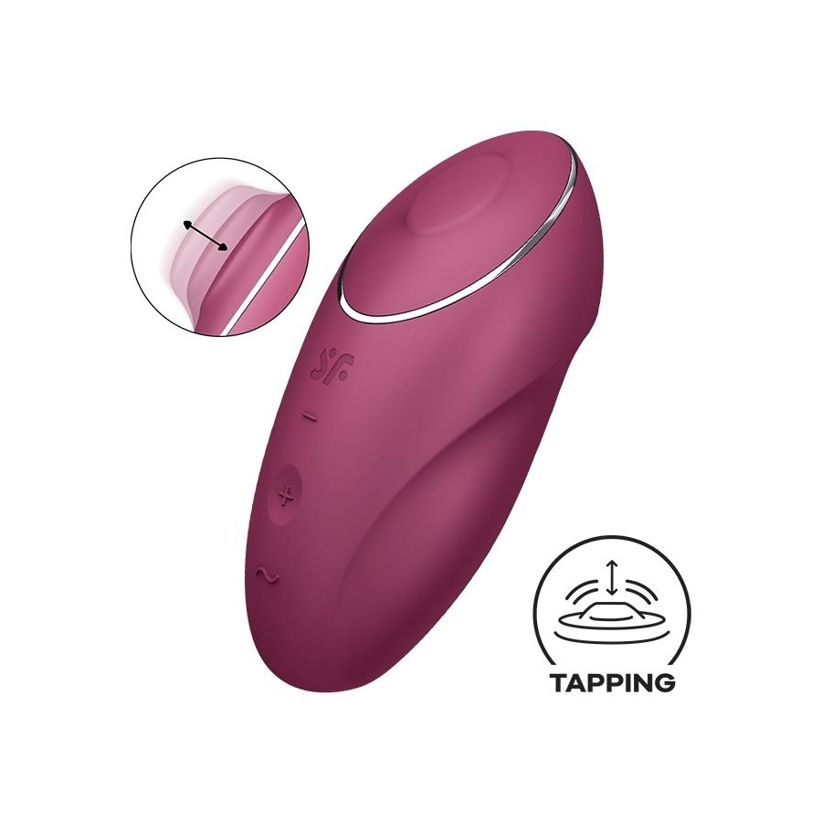 Satisfyer - Tap And Climax 1 Vibrateur Lay-On Rouge