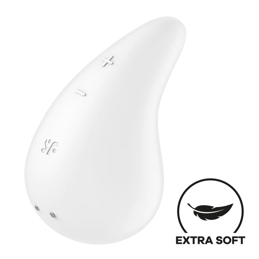 Satisfyer - Vibrateur Dew Drop Lay-On Blanc