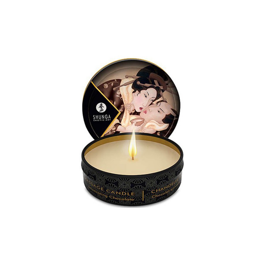 Shunga - Bougie De Massage Mini Caress By Candelight Chocolat 30 Ml