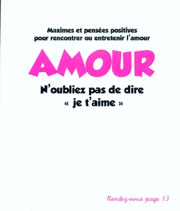 Amour, n'oubliez pas de dire « je t'aime »