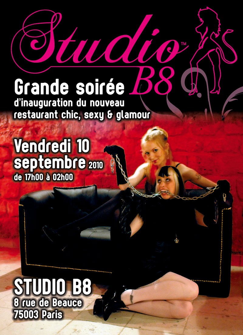 Studio B8, restaurant chic et glamour : ouverture, soirées et expos