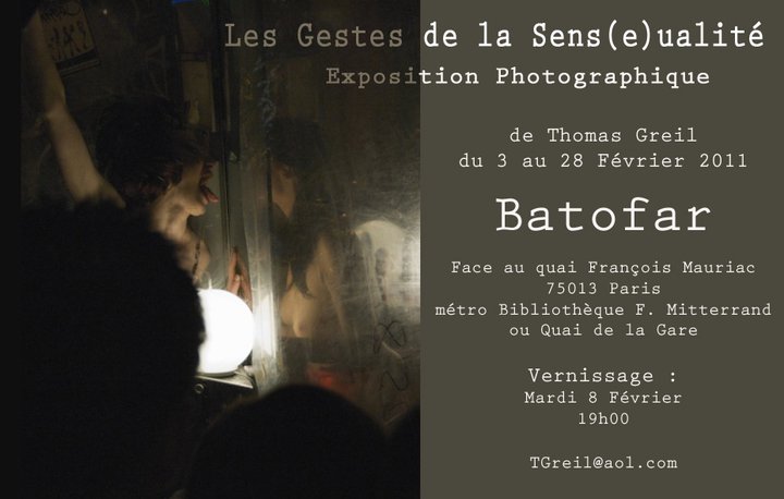 Exposition photographique Les gestes de la sens(e)ualité