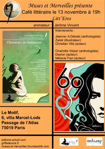 Imaginaire et érotisme : café littéraire organisé par Muses et Merveilles