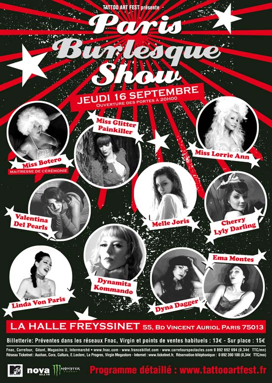 Paris burlesque show le 16 septembre
