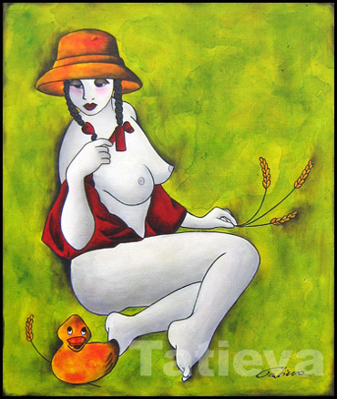 Tatieva, artiste-peintre, et ses callipyges
