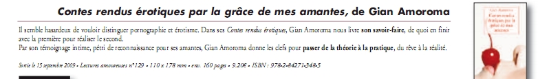 Rentrée littéraire et érotique (1)