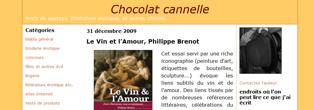 Mon propre blog, Chocolat cannelle