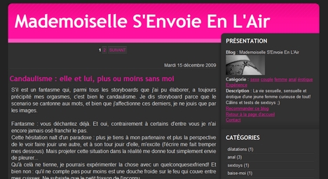 Le blog où Mademoiselle s'envoie en l'air
