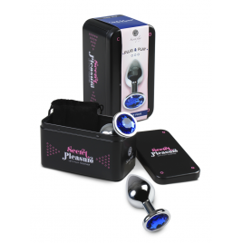 Plug anal bijoux bleu