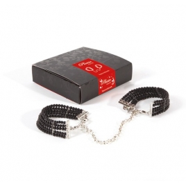 Coffret menottes Plaisir nacré noir