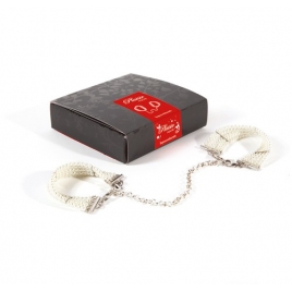 Coffret menottes Plaisir nacré blanc